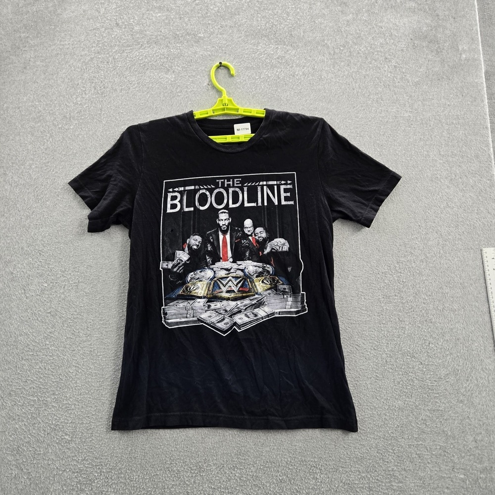 WWE Men Shirt L Black Graphic Print Bloodline We The Ones Short Sleeve READ